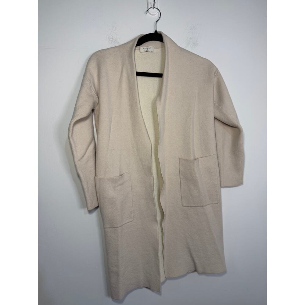 Aritzia Babaton Lance Longline Wool Blend Open Cardigan Women’s Size Small